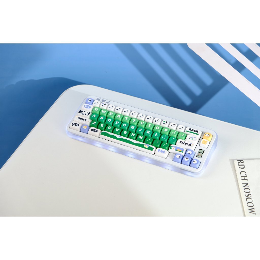 Keycaps GMK Bò Đồng Cỏ, 126 Phím Keycaps MOA Profile DYE-SUB Keycaps GMK Cá Tính Cho Bàn Phím Cơ