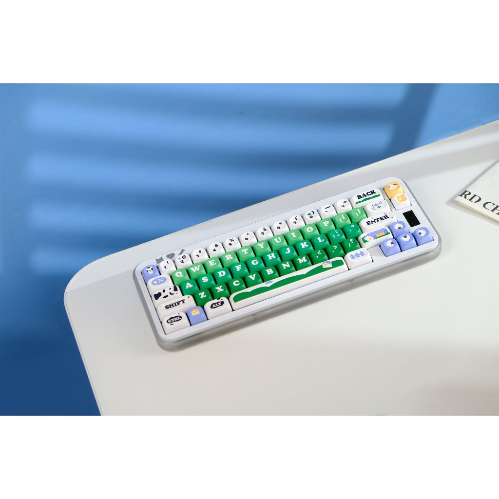 Keycaps GMK Bò Đồng Cỏ, 126 Phím Keycaps MOA Profile DYE-SUB Keycaps GMK Cá Tính Cho Bàn Phím Cơ