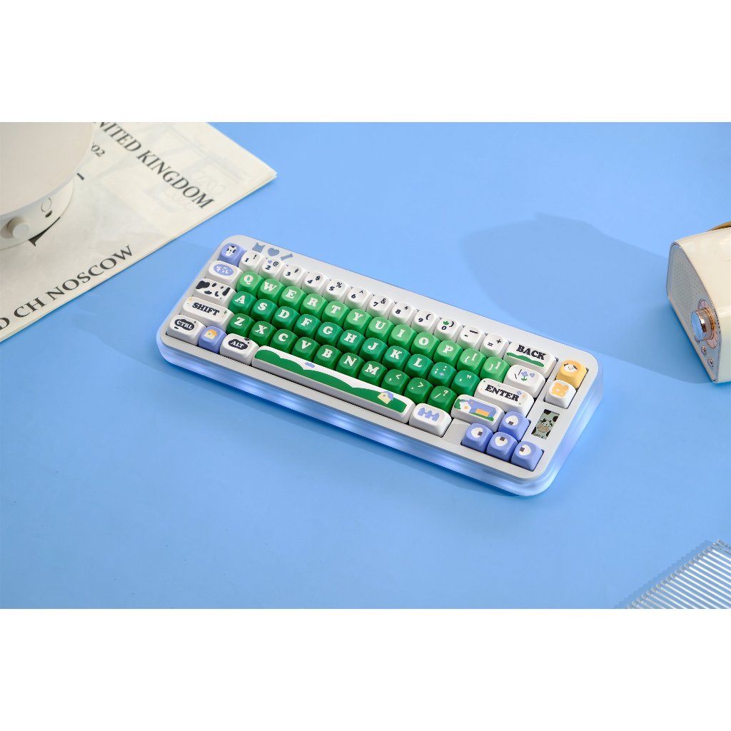 Keycaps GMK Bò Đồng Cỏ, 126 Phím Keycaps MOA Profile DYE-SUB Keycaps GMK Cá Tính Cho Bàn Phím Cơ