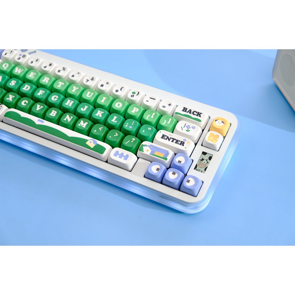 Keycaps GMK Bò Đồng Cỏ, 126 Phím Keycaps MOA Profile DYE-SUB Keycaps GMK Cá Tính Cho Bàn Phím Cơ
