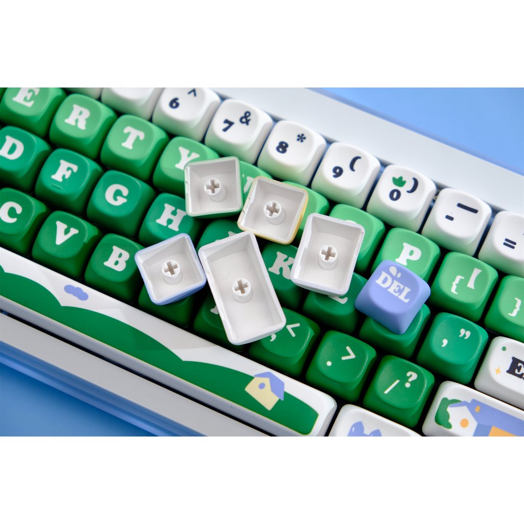 Keycaps GMK Bò Đồng Cỏ, 126 Phím Keycaps MOA Profile DYE-SUB Keycaps GMK Cá Tính Cho Bàn Phím Cơ