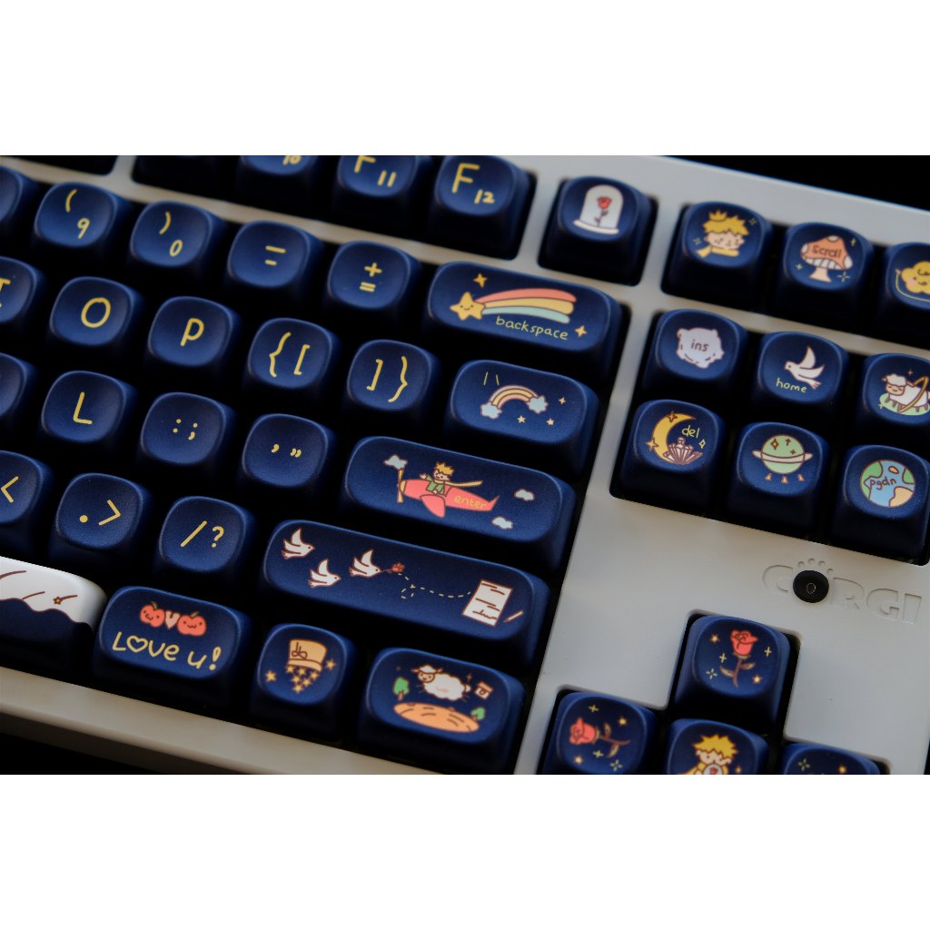 Keycaps Hoàng Tử Bé GMK, 126 Phím Keycaps MOA Profile DYE-SUB Keycaps GMK Cá Tính Cho Bàn Phím Cơ