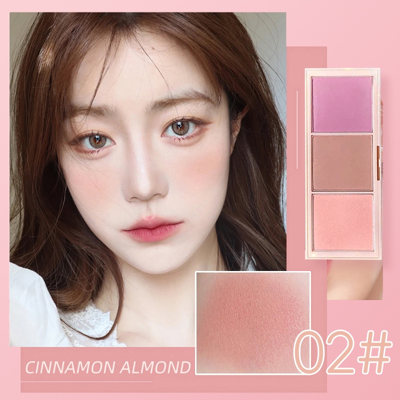 Phấn Má Hồng Derf 3 Màu rang điểm làm đẹp 50g