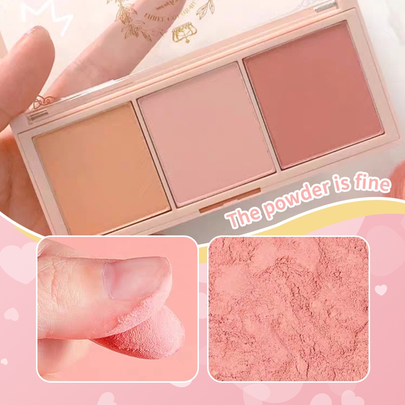 Phấn Má Hồng Derf 3 Màu rang điểm làm đẹp 50g