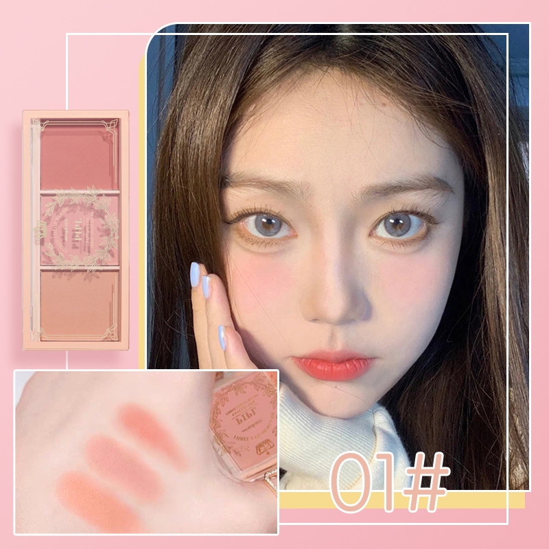 Phấn Má Hồng Derf 3 Màu rang điểm làm đẹp 50g