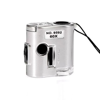 Đèn kiểm tra tiền giấy UV cầm tay kính hiển vi mini cầm tay Kính lúp cao 60x có đèn LED