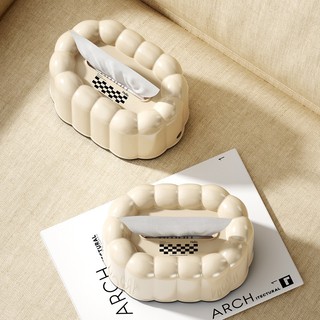 Kem phong cách marshmallow mây hộp khăn giấy sáng tạo mùa xuân hộp khăn giấy đơn giản Bắc Âu để bàn lưu trữ khăn ăn hộp khăn giấy