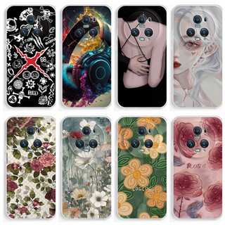 Ôp Điện Thoại tpu Dẻo Trong Suốt Họa Tiết Hoa Xinh Xắn Cho honor magic 5 pro 5g honor magic5 5pro Vỏ
