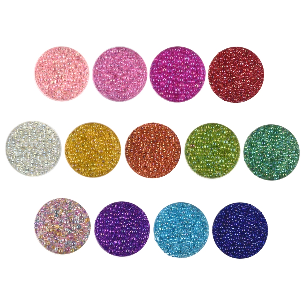 Túi 10g Hạt Cườm Nhỏ Bằng Silicon 0.4-3mm Làm Móng Nghệ Thuật DIY