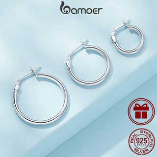 Bamoer Bông Tai Bạc 925 Kiểu Dáng Đơn Giản Thời Trang Dành Cho Nữ