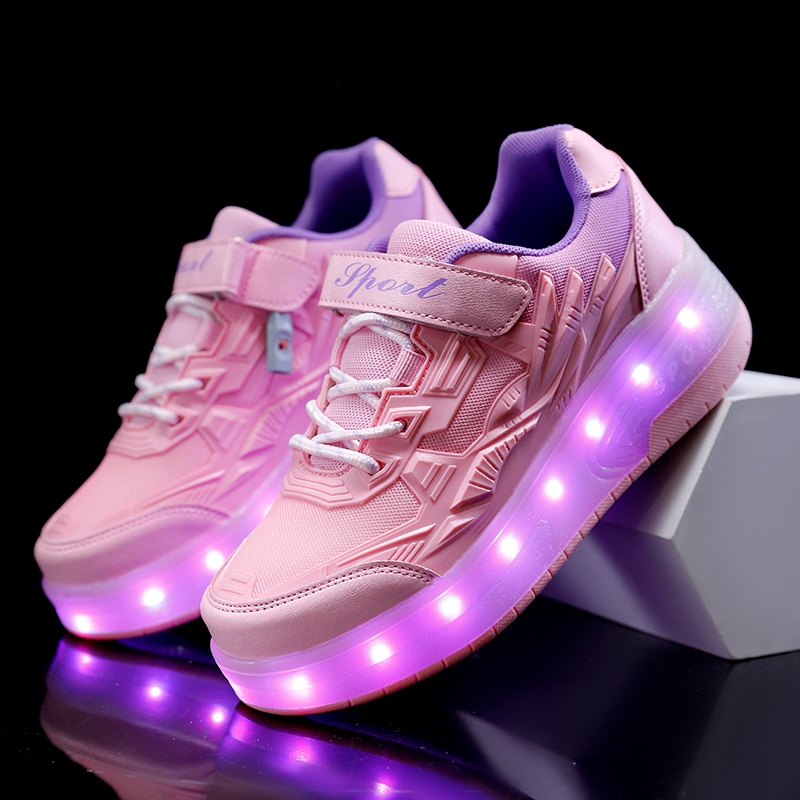 Mới Giày Trượt Patin Có Công Tắc Sạc Có Đèn Dành Cho Trẻ Em Và Người Lớn Size 29-45