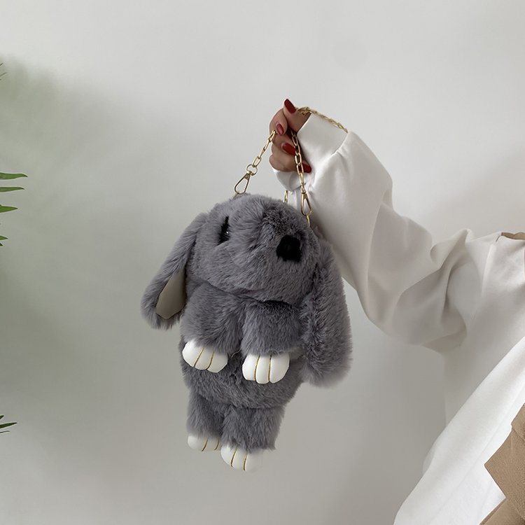 NALLCHEER túi đeo vai sang trọng cho bé gái Túi đeo chéo hình thỏ dễ thương mùa đông