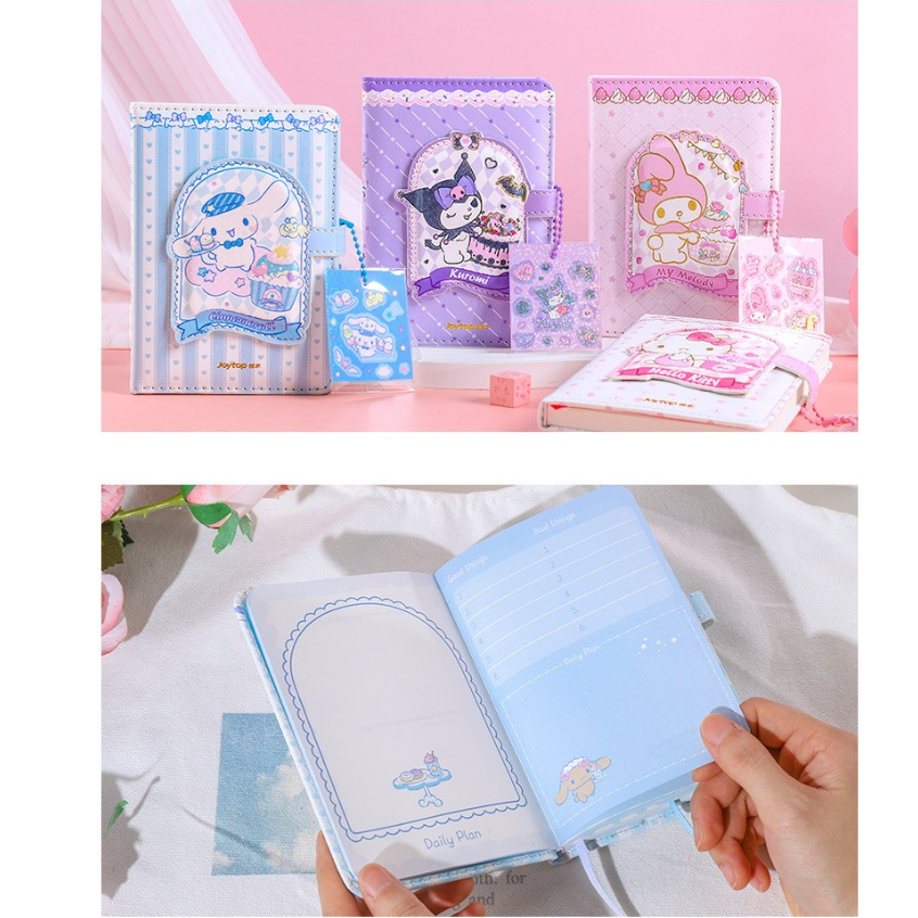 Sanrio từ khóa máy tính xách tay, Cinnamoroll, Kuromi, Melody bìa, PU chất liệu, kích thước 105 * 148mm