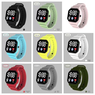 Hi-kid Đồng Hồ Thể Thao Màu macaron Chống Thấm Nước Phong Cách Hàn Quốc Cho Nam Và Nữ