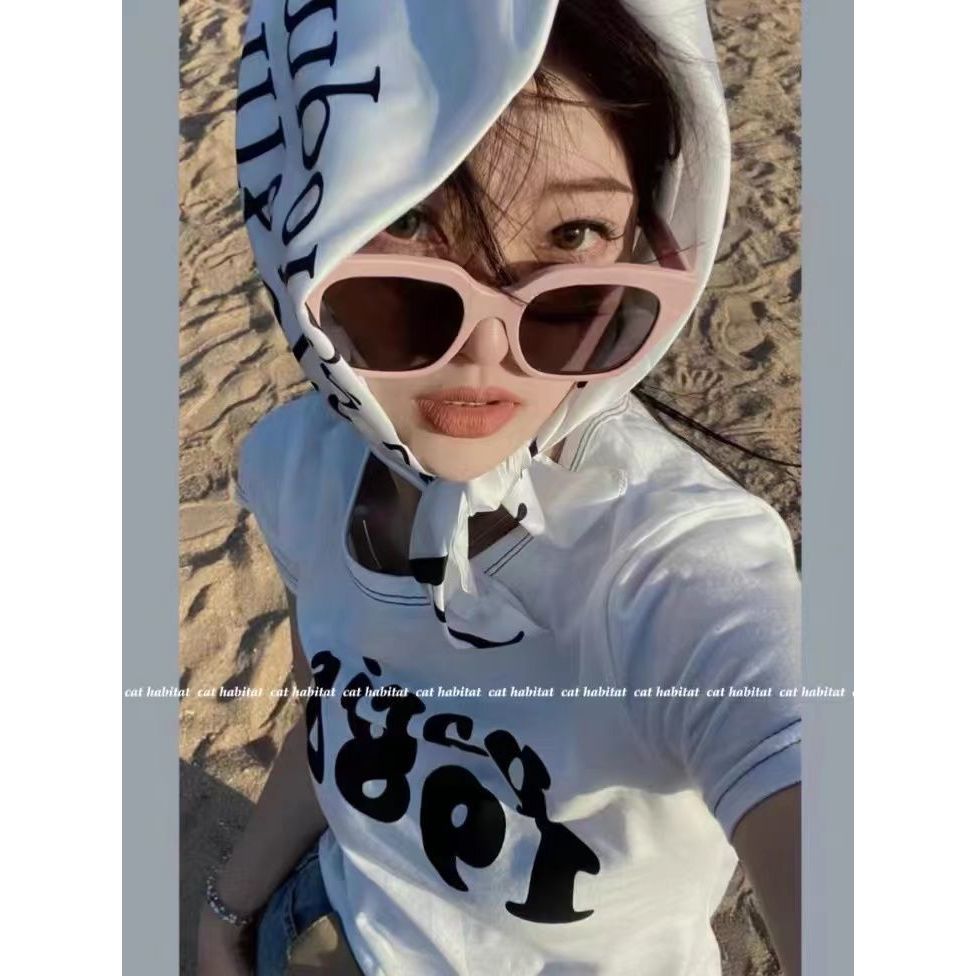 🎀 yakult 🎀Kính Mát Gọng Vuông Lớn Màu Hồng Thời Trang Chống Tia UV Cho Nữ