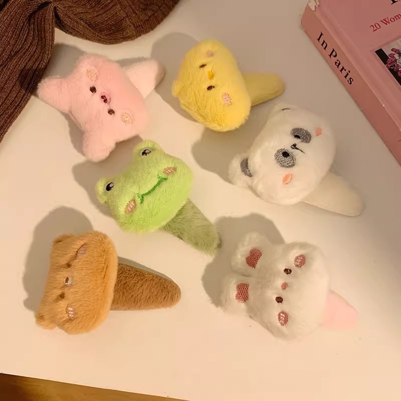 Dễ Thương Kẹp Tóc Lông Xù Hình Thỏ Đáng Yêu Thời Trang Hàn Quốc Cho Nữ