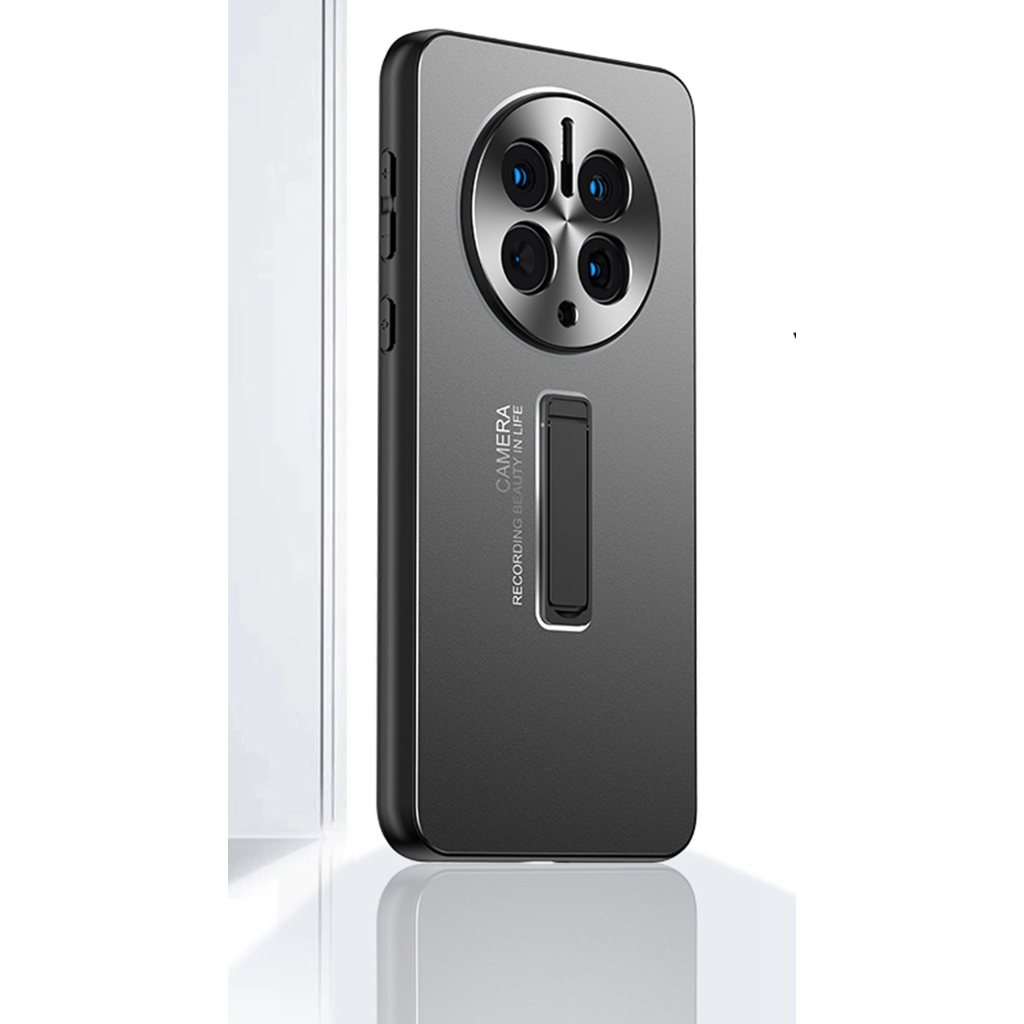 Ốp Điện Thoại Pu Bề Mặt Nhám Có Giá Đỡ Kim Loại Cho huawei mate 30 40 50 60 pro