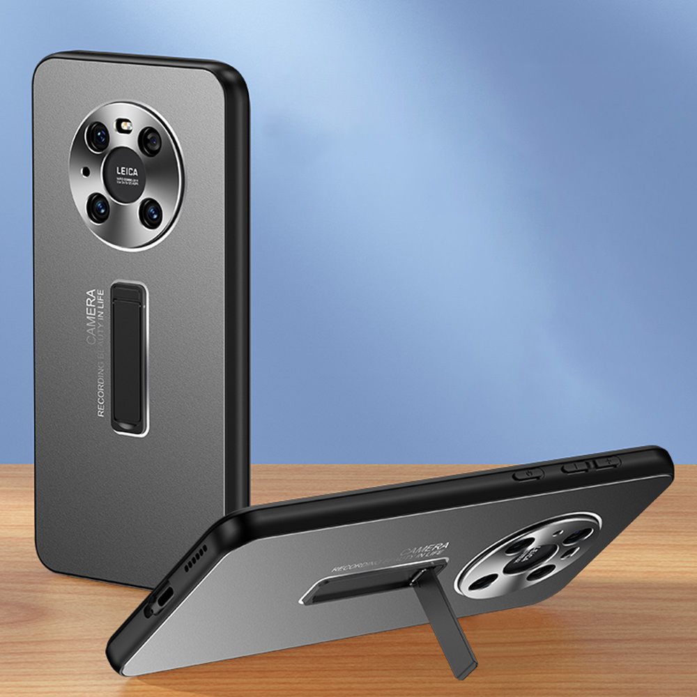 Ốp Điện Thoại Pu Bề Mặt Nhám Có Giá Đỡ Kim Loại Cho huawei mate 30 40 50 60 pro