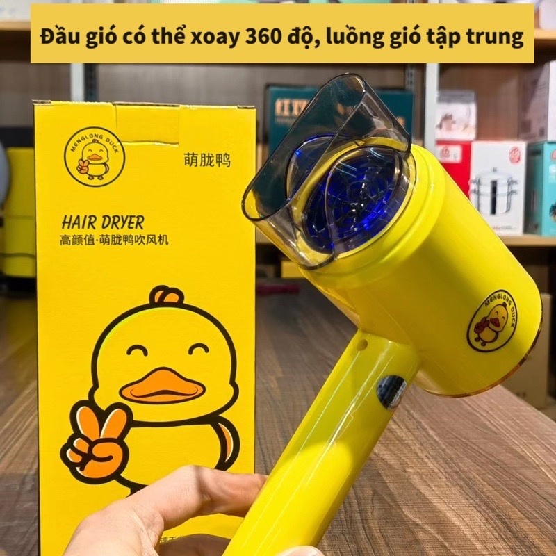 Máy Sấy Tóc Vịt Vàng  g. Máy Sấy Tóc ion Hình Vịt Dễ Thương Cho Bé