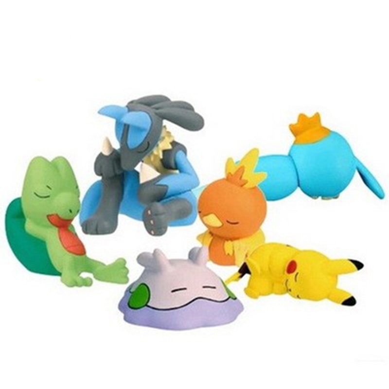 Set 6 Mô Hình Đồ Chơi Nhân Vật Hoạt Hình pokemon 4-6cm