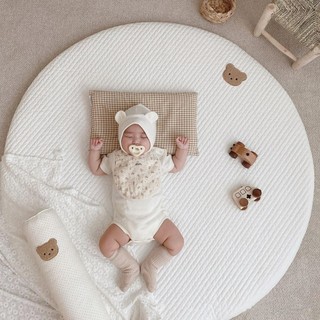 Kích Thước Lớn❗ Thảm Lót Sàn Thêu Họa Tiết Gấu Có Thể Tháo Rời Giặt Sạch Tiện Dụng Cho Bé Tập Bò