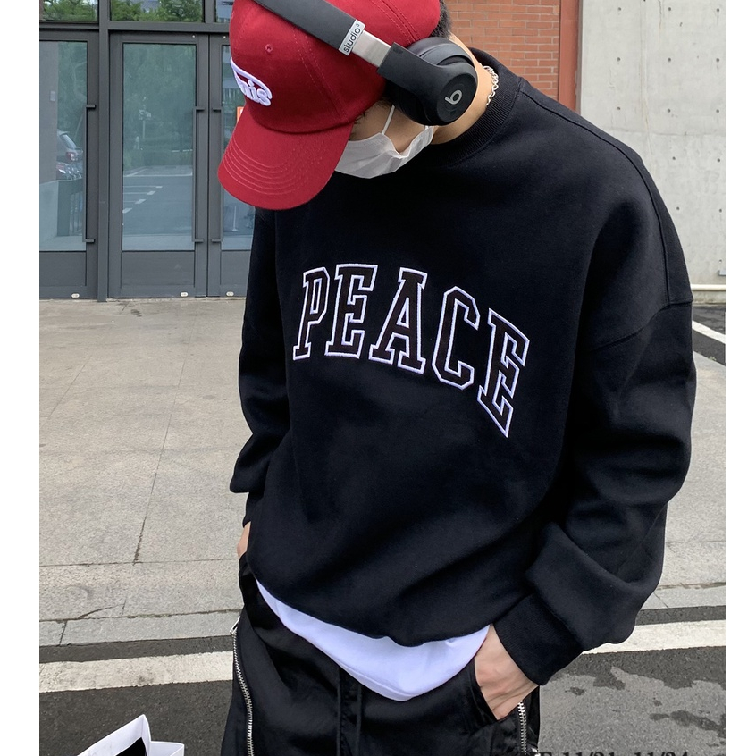 Áo Sweater Màu Trơn Dáng Rộng Phong Cách Hàn Quốc Thời Trang Xuân Thu Cho Nam Và Nữ