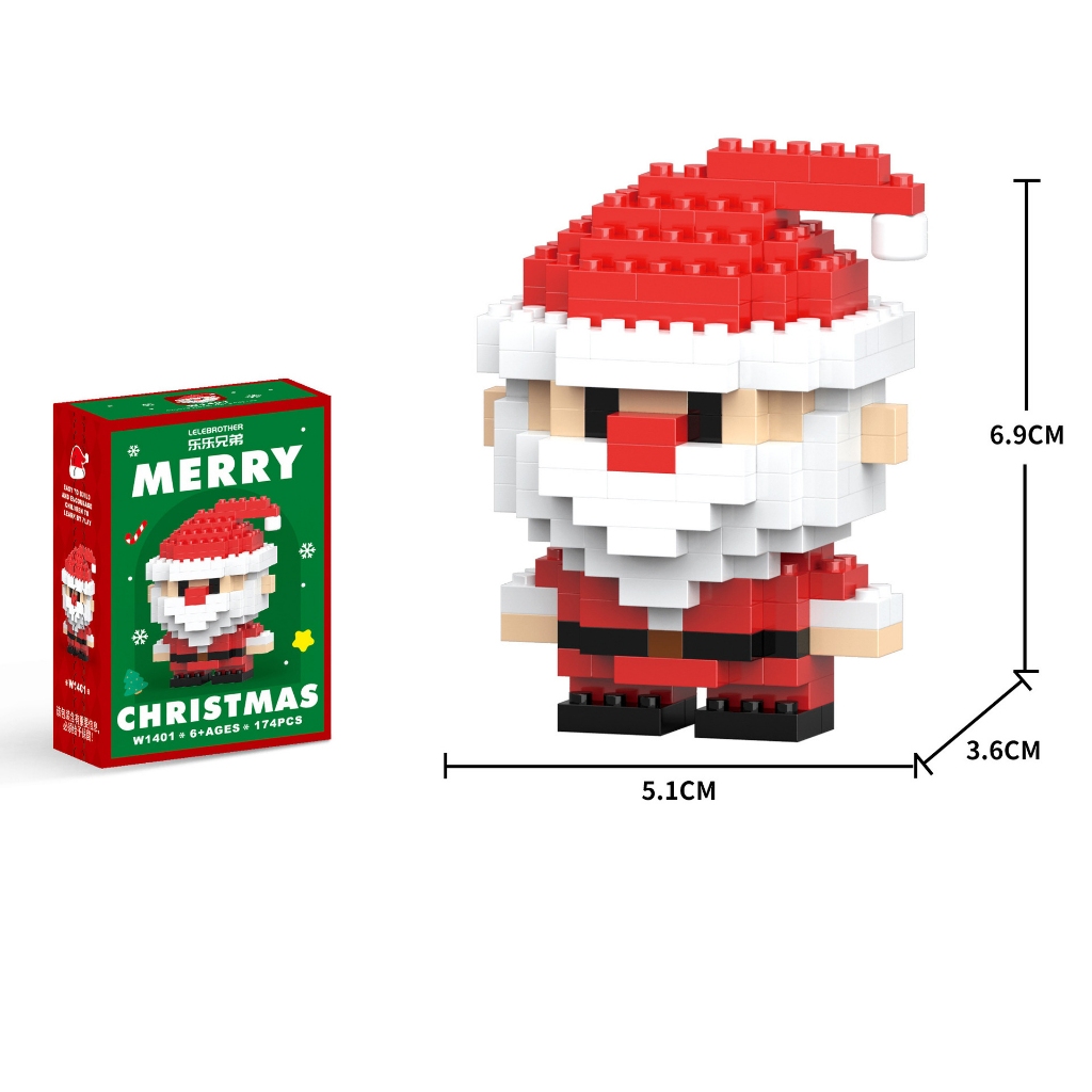 Giáng Sinh Series Khối Xây Dựng Trang Trí Đồ Trang Trí Cho Trẻ Em Xếp Hình Khối Xây Dựng Đồ Chơi Khối Xây Dựng Quà Tặng DIY