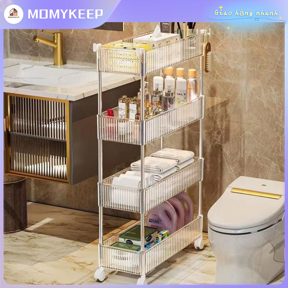 Giá đựng đồ trong phòng tắm, giá đựng mỹ phẩm trong phòng tắm, giá đựng đồ trong nhà vệ sinh, giá đựng bột giặt nhiều lớp 【MOMYKEEP】