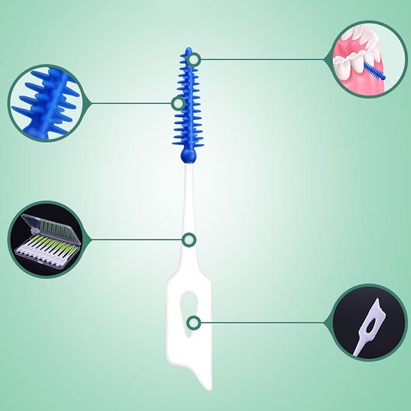 Set 40 Bàn Chải Đánh Răng Bằng Silicon Siêu Mềm Nhẹ Tiện Dụng