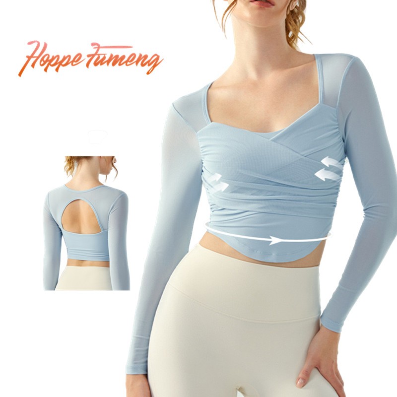 Áo Tập yoga Tay Dài Có Đệm Lót Thời Trang Cho Nữ
