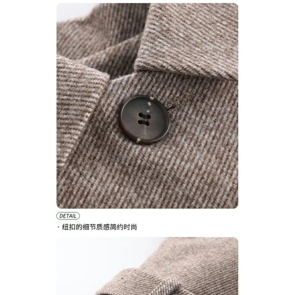 Set Áo Khoác Và Chân Váy Len Dày Phong Cách Phương Tây Thời Trang Mùa Xuân 6386 t84c