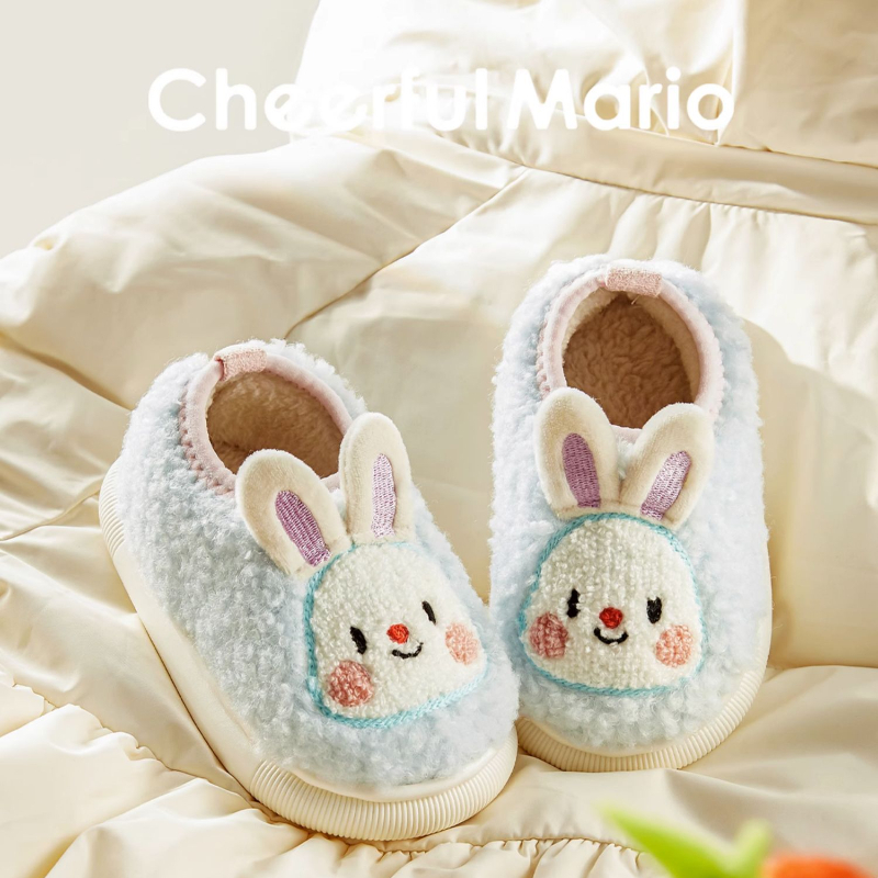 Cheerful mario Dép đi trong phòng trẻ em mùa xuân và mùa thu mới em bé dày dép dép trong nhà cậu bé với đôi giày bông