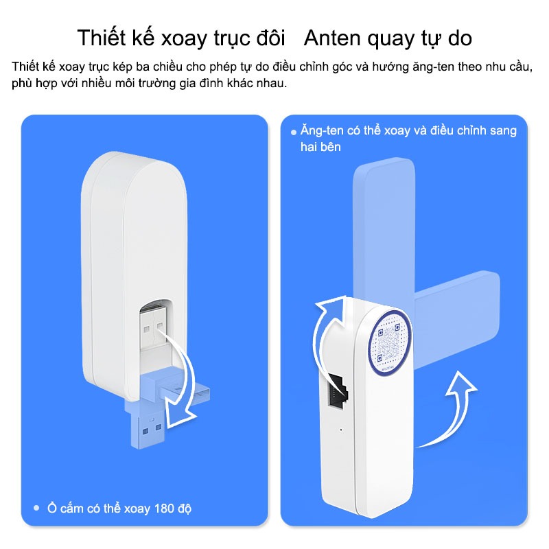 JAERSENT Bộ Mở Rộng Sóng Wifi Chuẩn N 300Mbps - Hàng Chính Hãng Bộ Kích Sóng 4G
