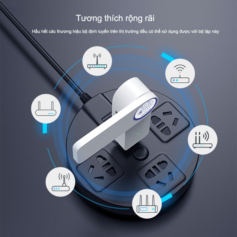 JAERSENT Bộ Mở Rộng Sóng Wifi Chuẩn N 300Mbps - Hàng Chính Hãng Bộ Kích Sóng 4G