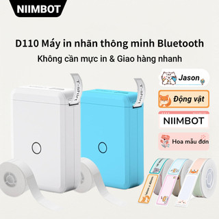 NIIMBOT D110 Máy in nhãn cầm tay di động sử dụng tại nhà, kết nối Bluetooth, dùng cho việc in nhãn trên sổ tay và ghi chú.