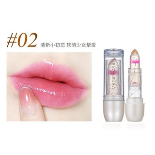 Son thạch ướp hoa trong suốt thay đổi màu sắc dưỡng ẩm môi