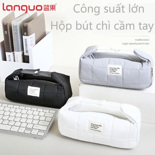 Languo Túi Đựng Bút Sức Chứa Lớn Đa Năng Phong Cách Hàn Quốc Dễ Thương Cho Nữ Ốp