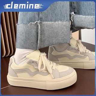 Clemine Giày Thể Thao canvas Cột Dây Phong Cách retro hong kong Cho Nữ