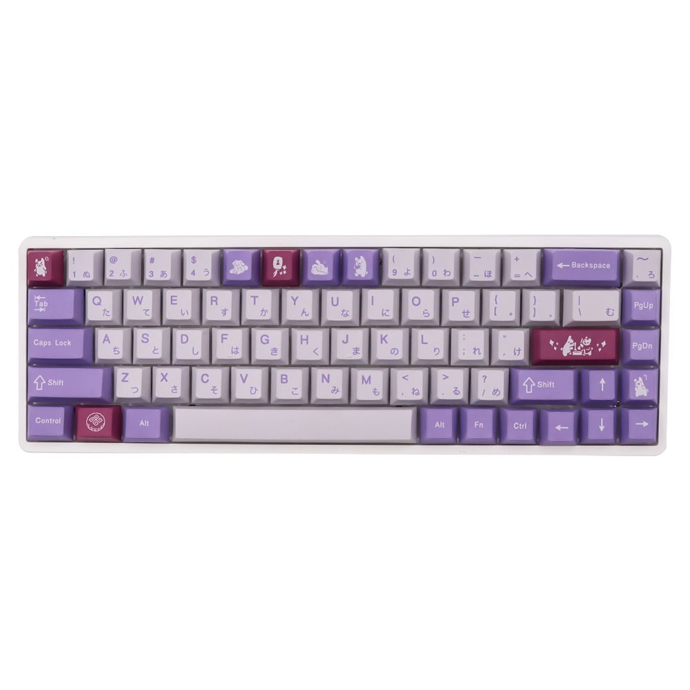 Tuzi Rabbit Keycap Purple Color PBT cherry Profile keycaps Nút Bàn Phím PBT Hình Thỏ Màu Tím Cho Gk 68/87/980