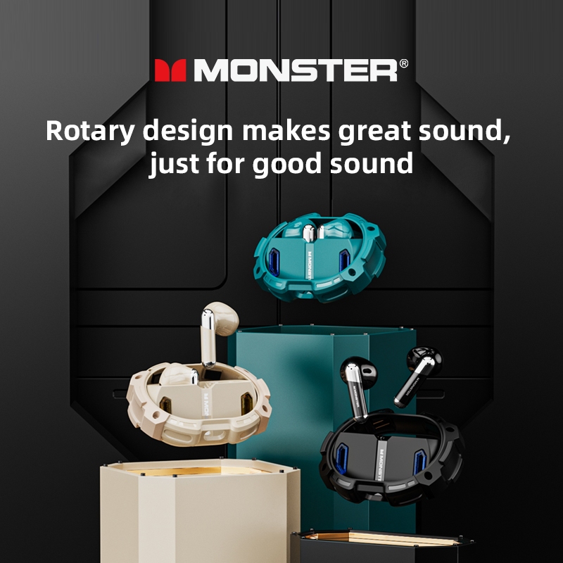 Tai Nghe Bluetooth Monster XKT10 PRO tai nghe 5.3 gaming Âm Thanh Nổi Lớn Chất Lượng Cao