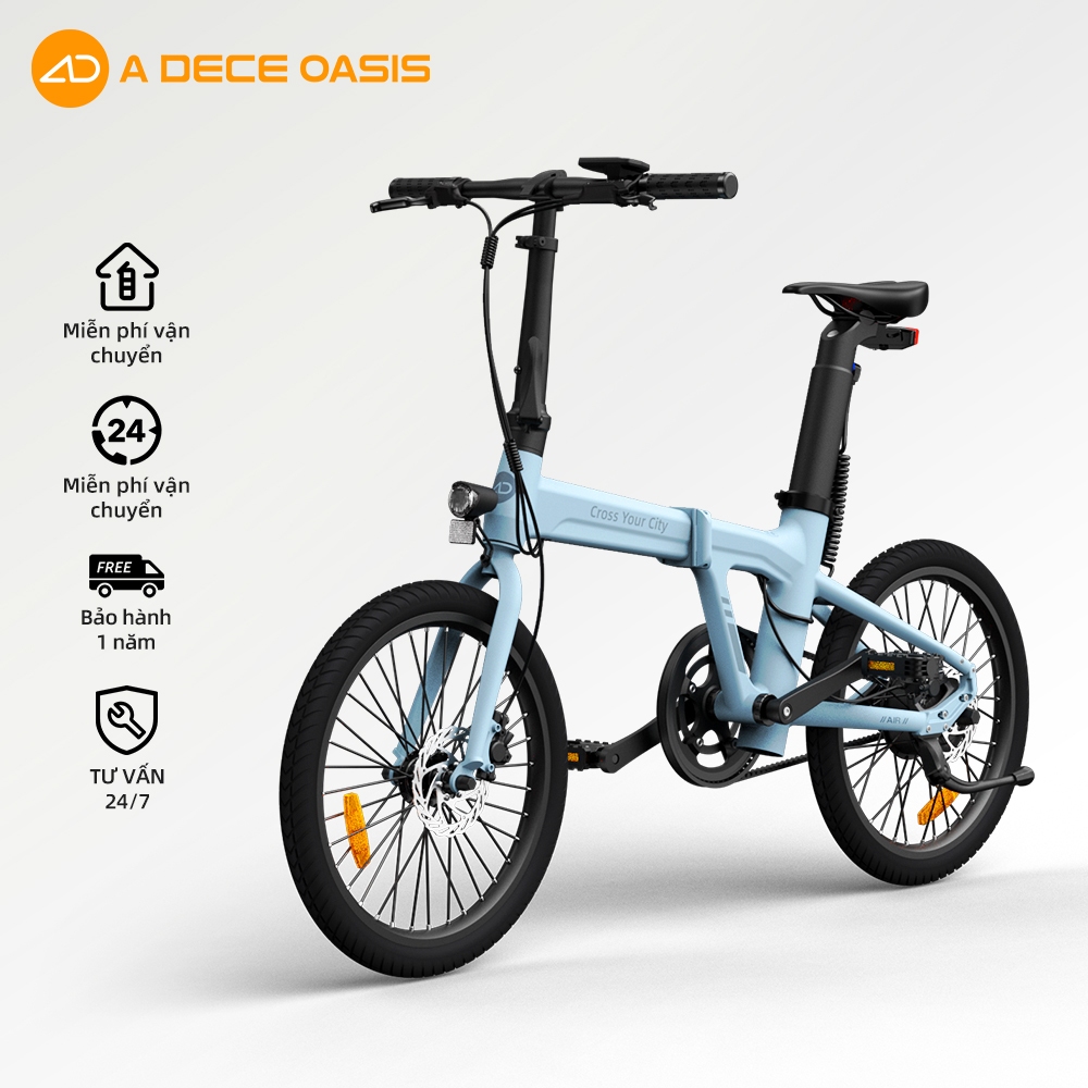 Xe đạp trợ lực điện gập ADO A20 Air | 3 Mức độ trợ lực Với Cảm Biến Mô Men Xoắn Torque sensor 36v / 9.6 ah Và Pin 100km