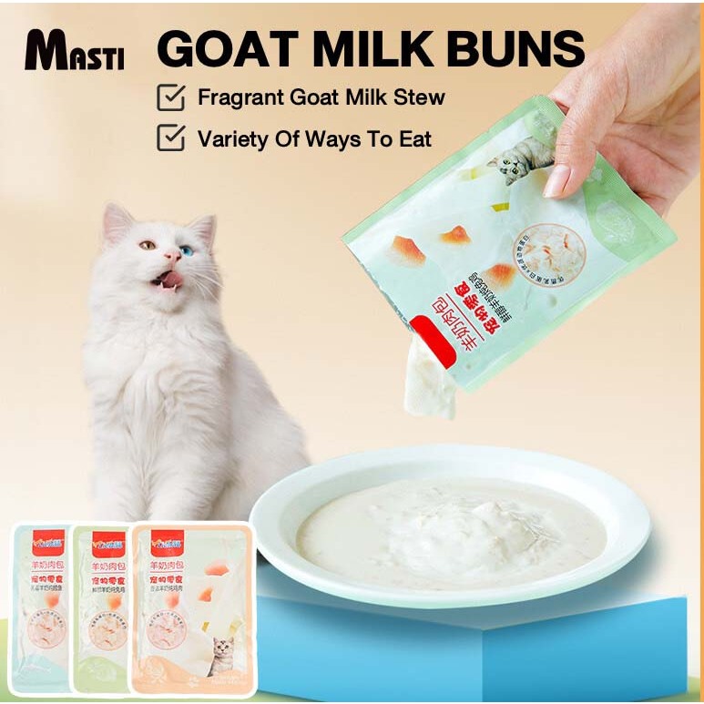 MASTI sữa dê mèo vật nuôi đồ ăn nhẹ túi thịt dinh dưỡng mới đến HHMPS0030