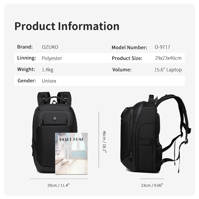 Ba Lô Đựng laptop Chống Thấm Nước ozuko