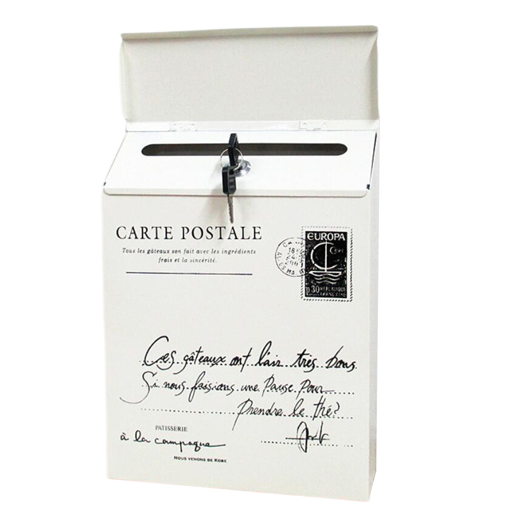 Hộp Thư Pháp Cổ Điển Gắn Tờ Báo Kích Thước 30x23x6 cm