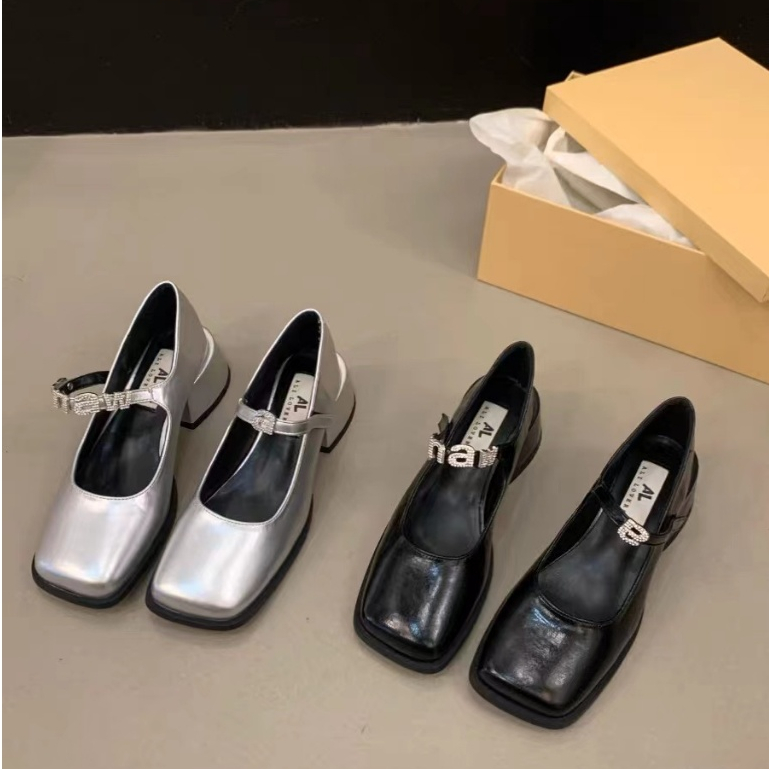 Giày Cao Gót Da Đế Dày Phong Cách Anh Quốc Thời Trang Xuân Thu Cho Nữ