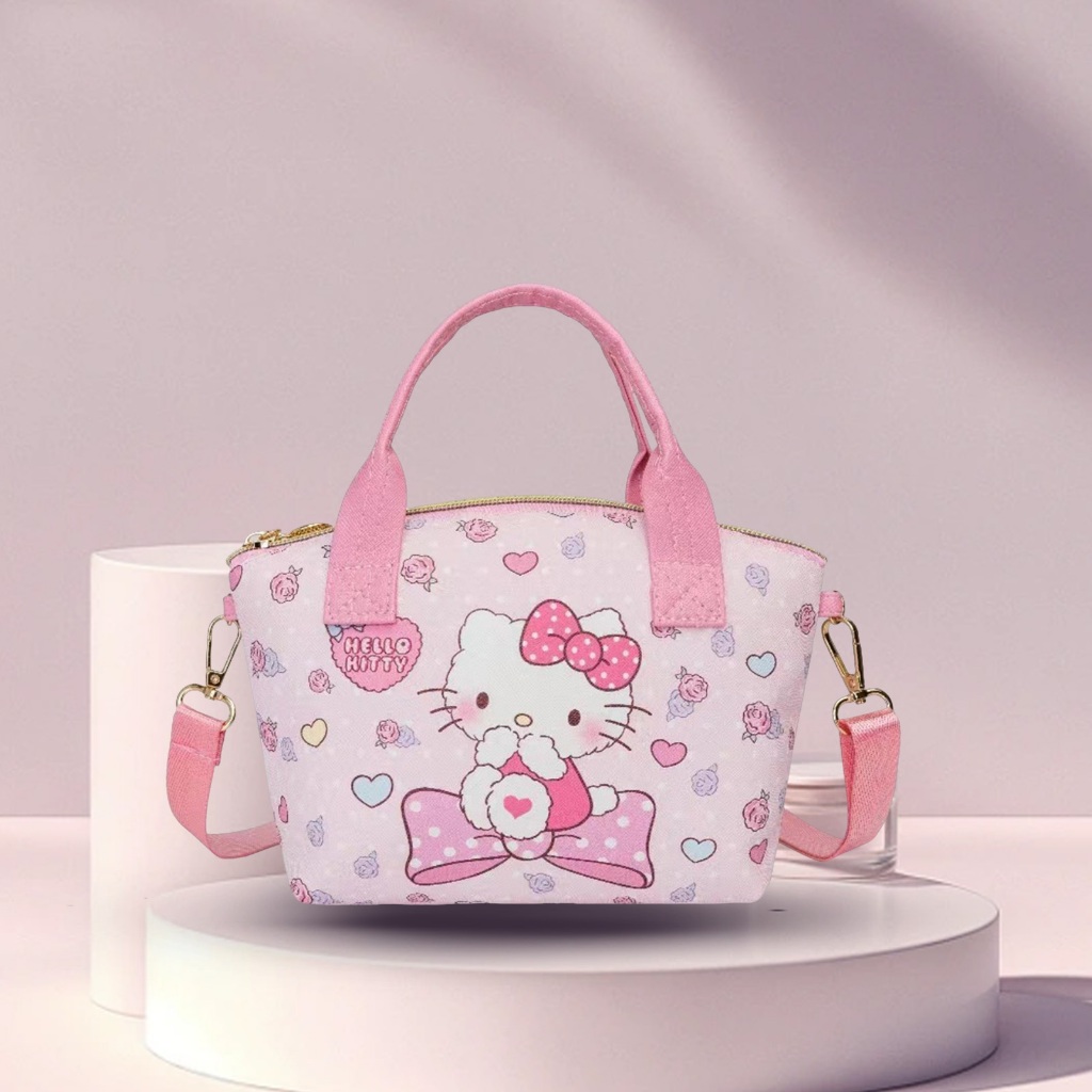 Sanrio Túi Xách Đeo Vai Kích Cỡ Lớn Có Khóa Kéo Dễ Thương Xinh Xắn 2024