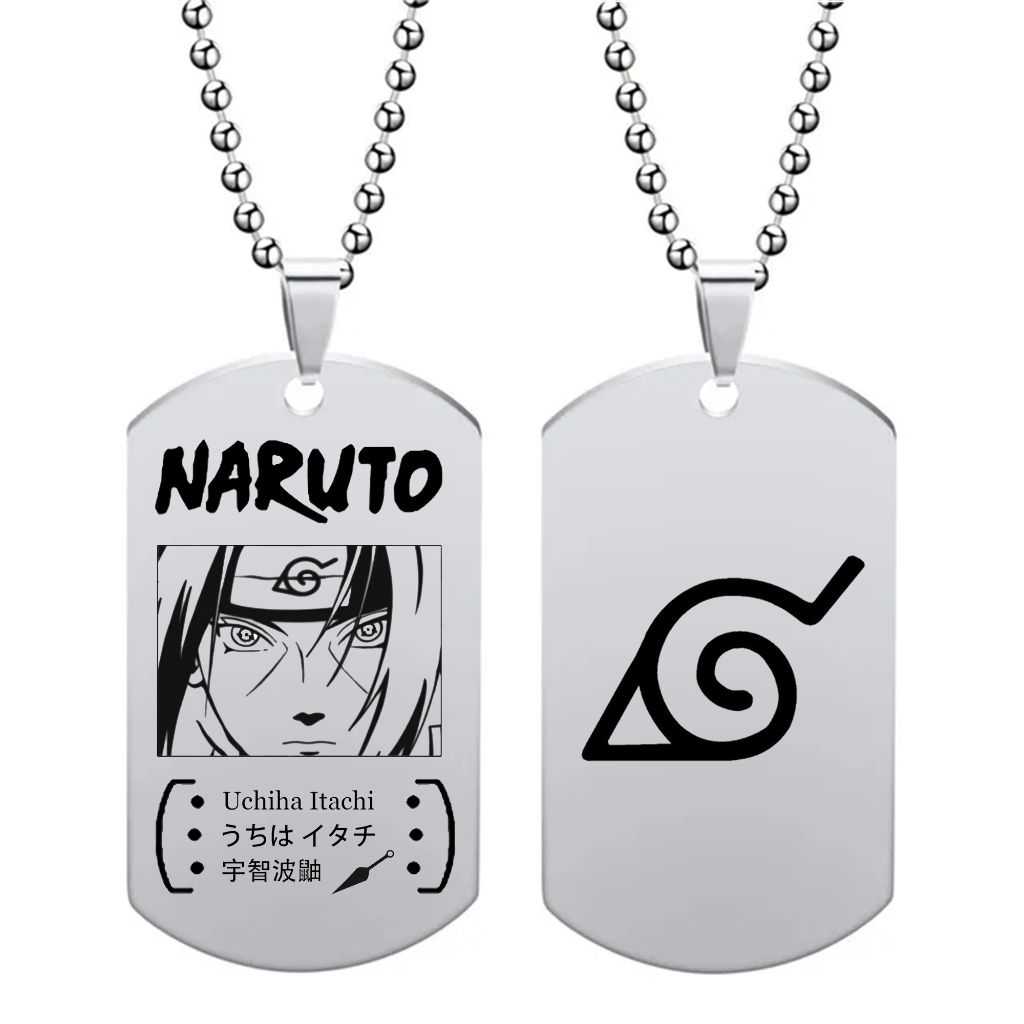 Vòng cổ Mặt naruto akatsuki itachi kakashi uzumaki ninja Bằng Thép Không Gỉ Thời Trang Cho Nam Và Nữ