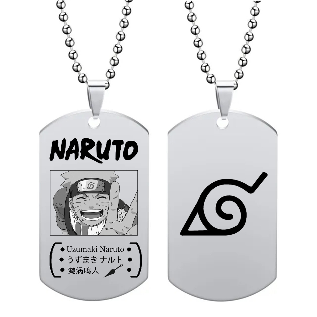 Vòng cổ Mặt naruto akatsuki itachi kakashi uzumaki ninja Bằng Thép Không Gỉ Thời Trang Cho Nam Và Nữ