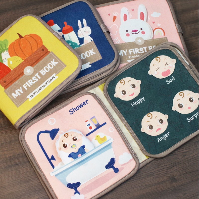 Sách vải cho bé sách bận Phát triển vận động tinh giáo dục sớm Đồ chơi montessori