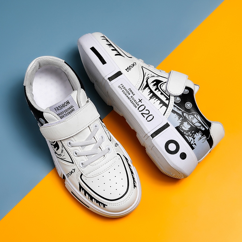 Giày Thể Thao Chạy Bộ Cổ Cao Thiết Kế Thời Trang In Hình Anime One Piece Luffy Giản Dị Dành Cho Trẻ Em Nam Nữ